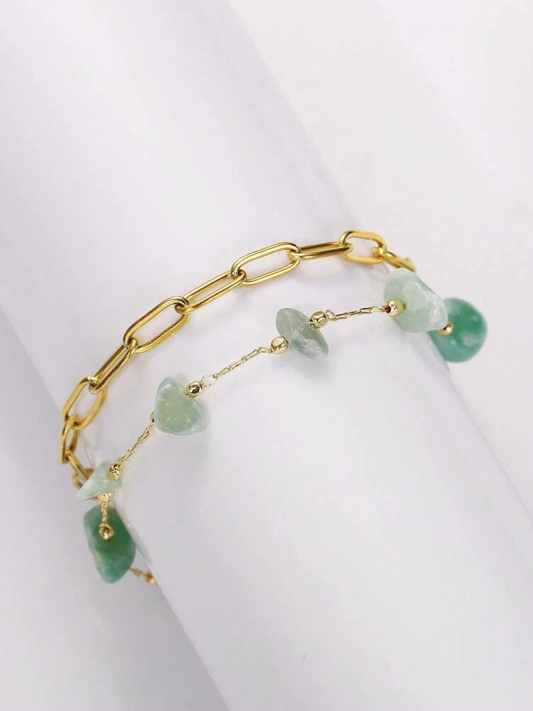 Classic Gem Layered Bracelet