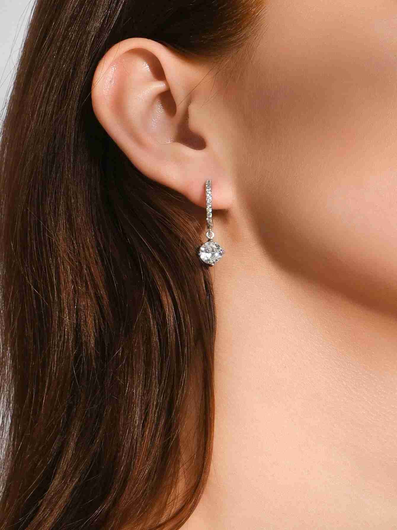 Via CZ Chic Drop Earrings (Gold/Silver)