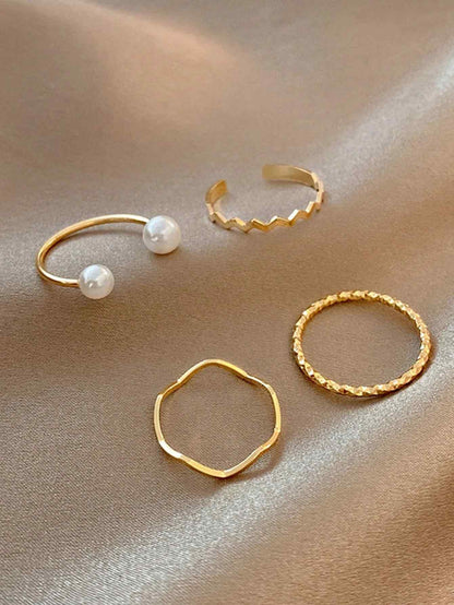 4 Pc Set Minimalist Design Ring