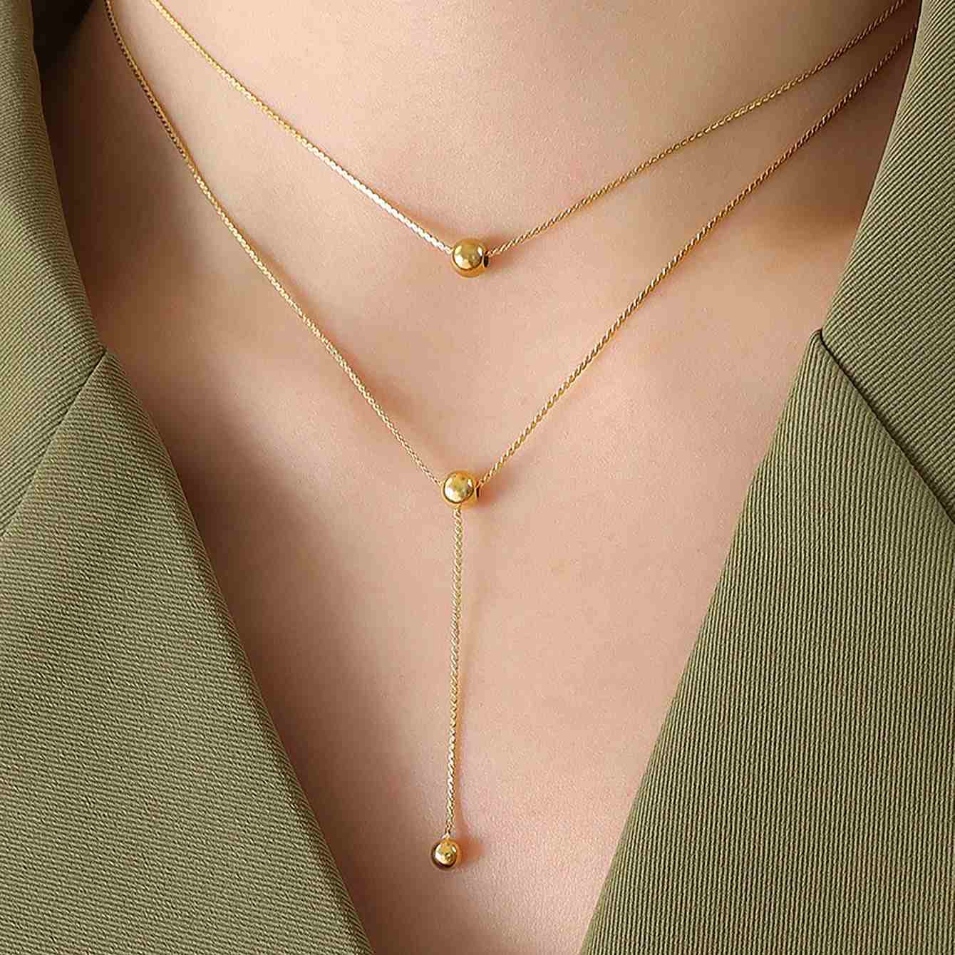 Amora Elegant Layered Necklace - 18k Vermeil Gold Plated