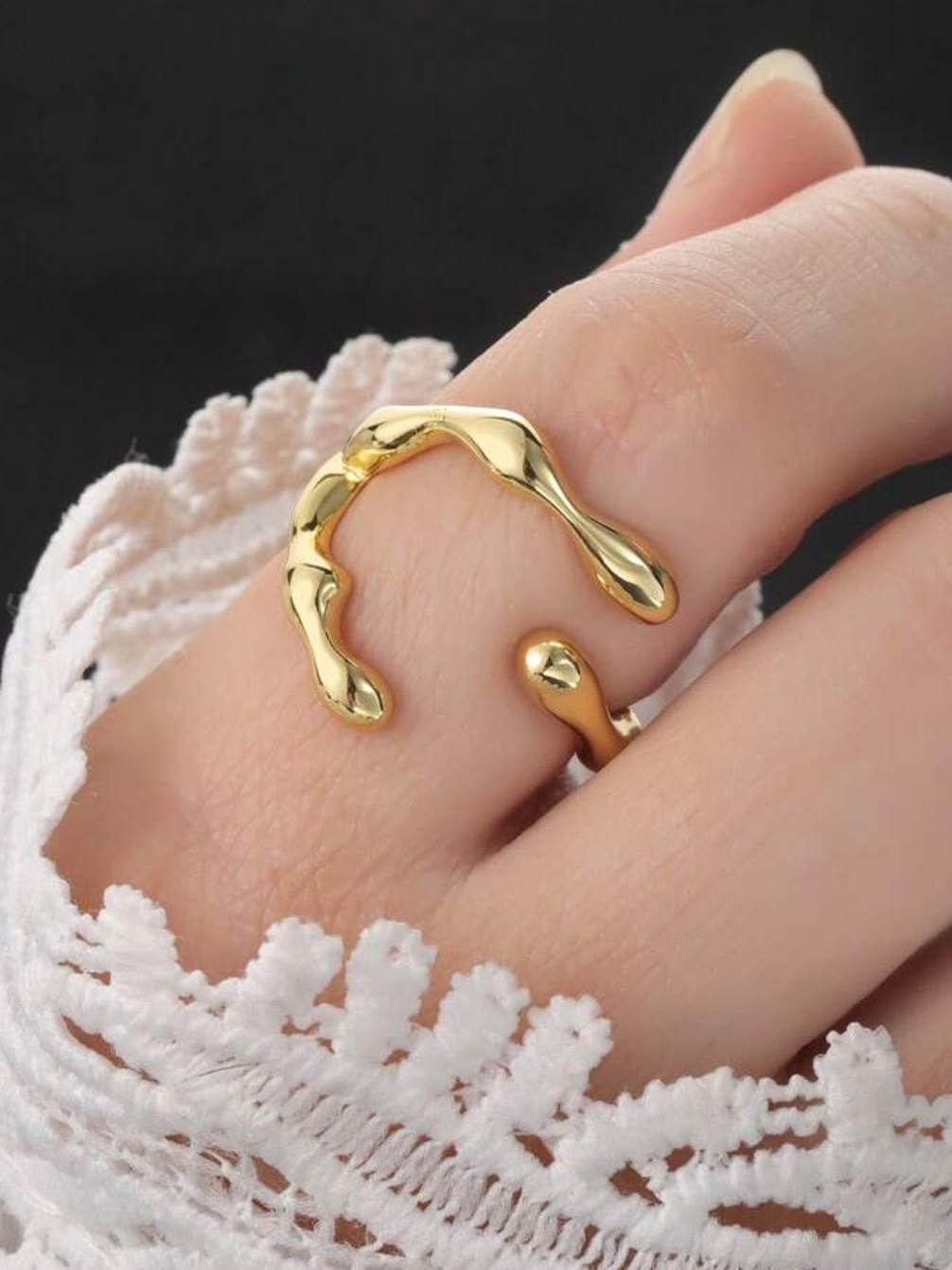 Idalia Geometric Wrap Ring (adjustable)