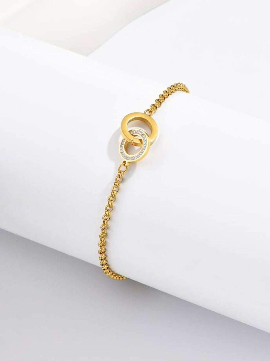 Aurelia Double Ring CZ Bracelet