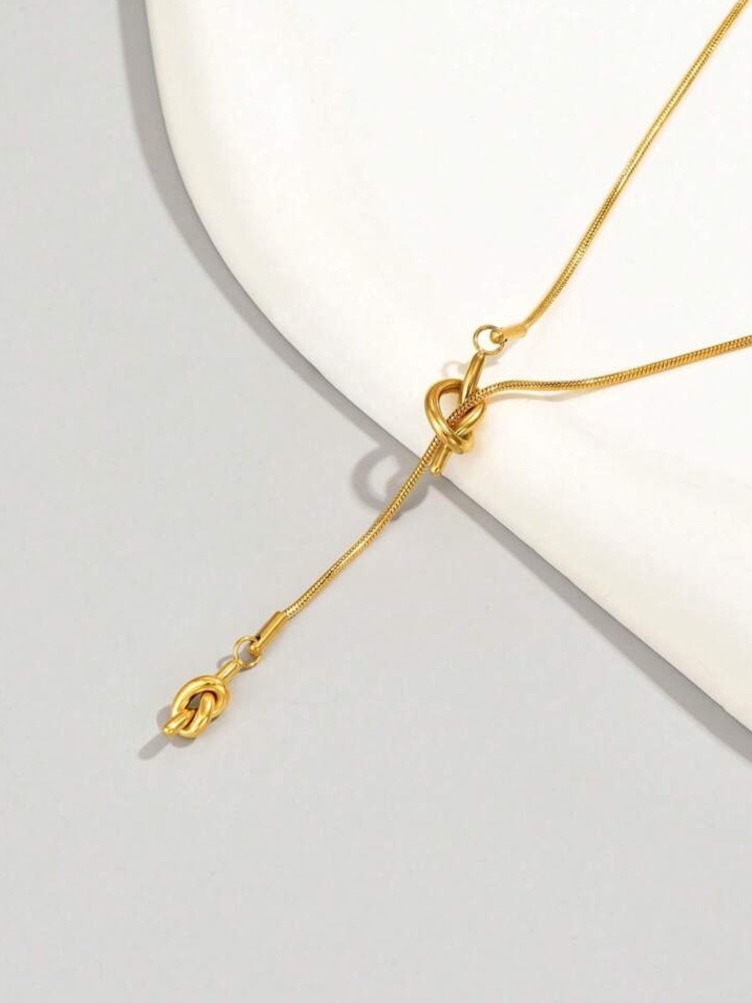 Goldie Lariat Knot Necklace