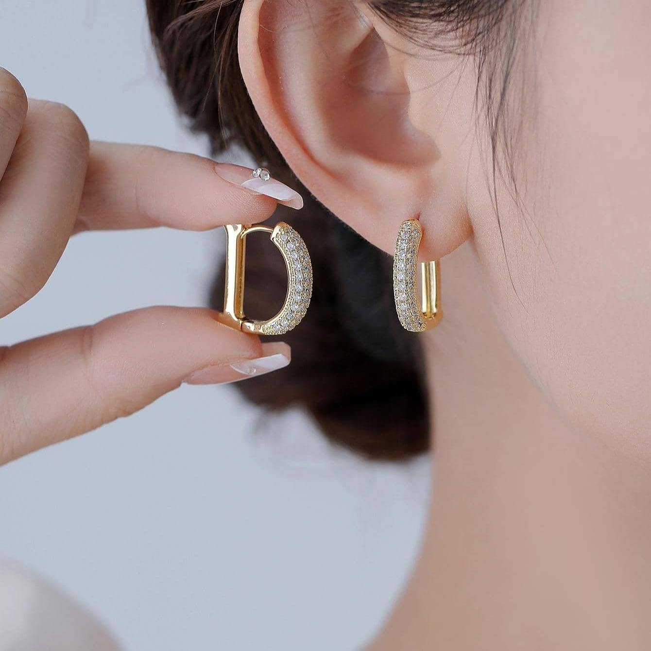 Winona Geometric Hoop Earrings