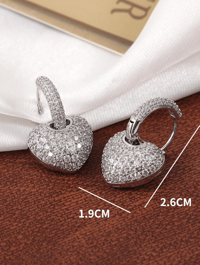 Naomi CZ Elegant Earrings (Silvertone & Gold)