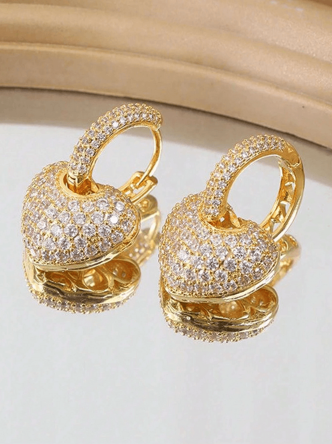 Naomi CZ Elegant Earrings (Silvertone & Gold)