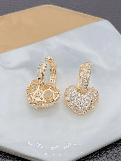 Naomi CZ Elegant Earrings (Silvertone & Gold)