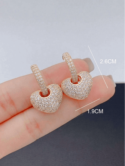 Naomi CZ Elegant Earrings (Silvertone & Gold)