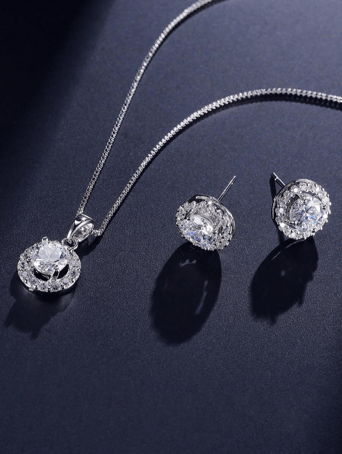 Maeve CZ Necklace and Earrings Set