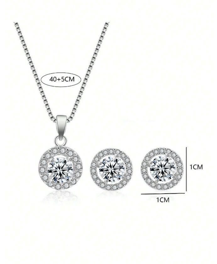 Maeve CZ Necklace and Earrings Set