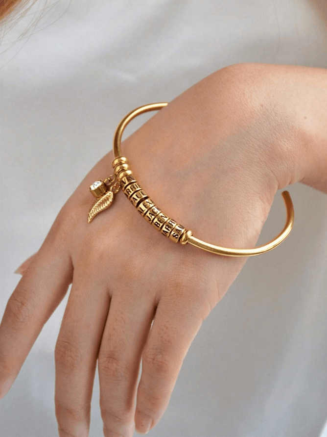 Personalized Engraved Bangle Bracelet