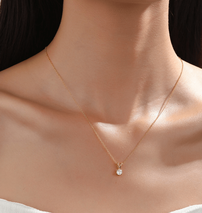 925 Sterling Silver Loisa Cz Pendant Necklace-18k Vermeil Gold Plated