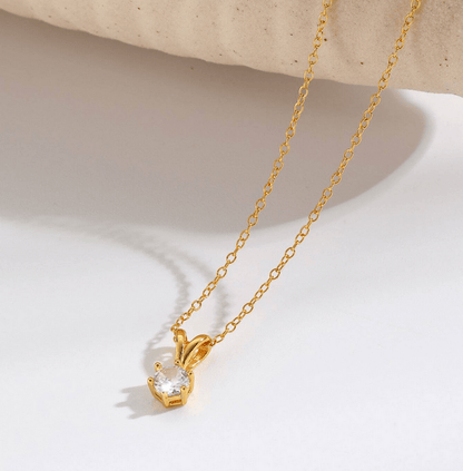 925 Sterling Silver Loisa Cz Pendant Necklace-18k Vermeil Gold Plated