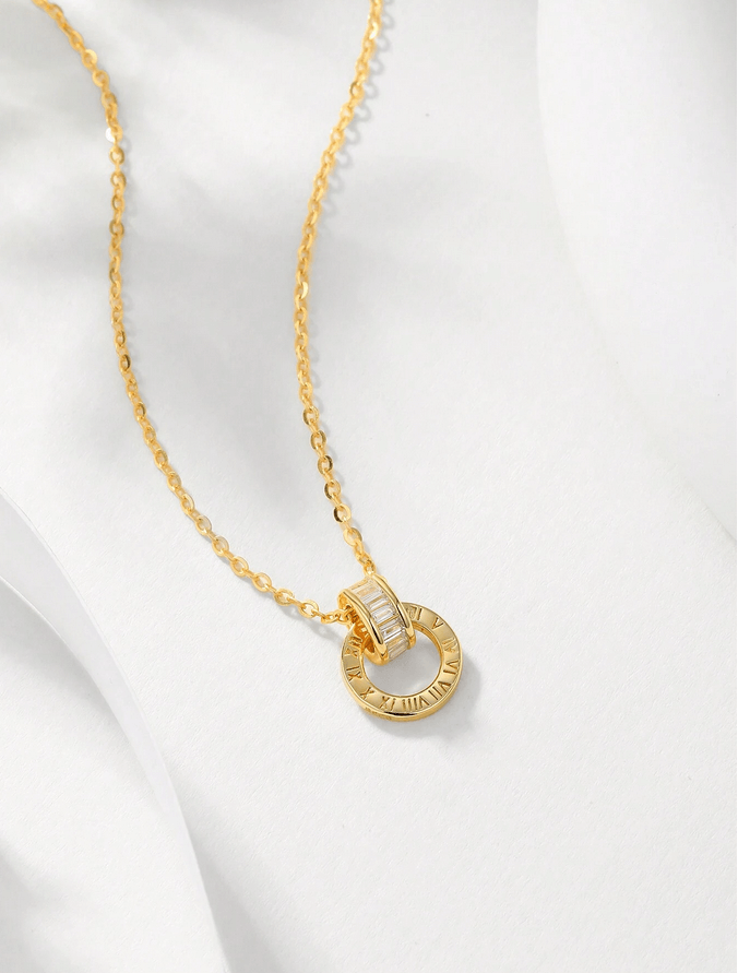 925 Sterling Silver Abbie Necklace-18k Vermeil Gold Plated