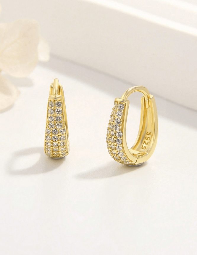 925 Sterling Silver Charry Classic Hoops -18k Vermeil Gold Plated