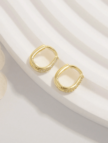 925 Sterling Silver Charry Classic Hoops -18k Vermeil Gold Plated