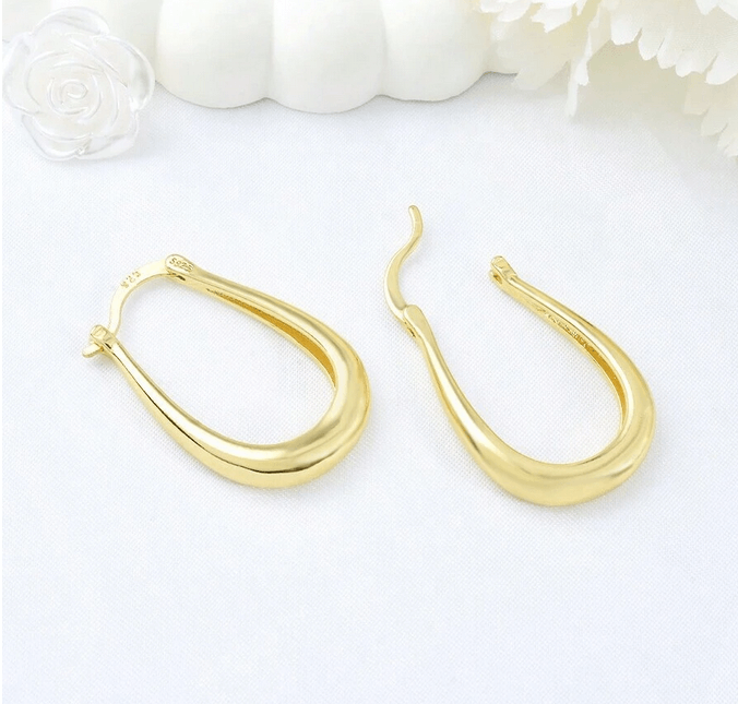 925 Sterling Silver Margaux Earrings-18k Vermeil Gold Plated