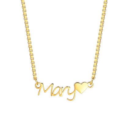 Personalized Name Necklace with Heart