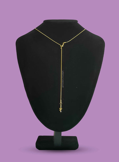 Goldie Lariat Knot Necklace