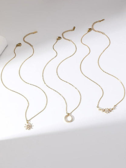 Annalyse Premium  3 -Pc Set 18k Gold Plated Necklace