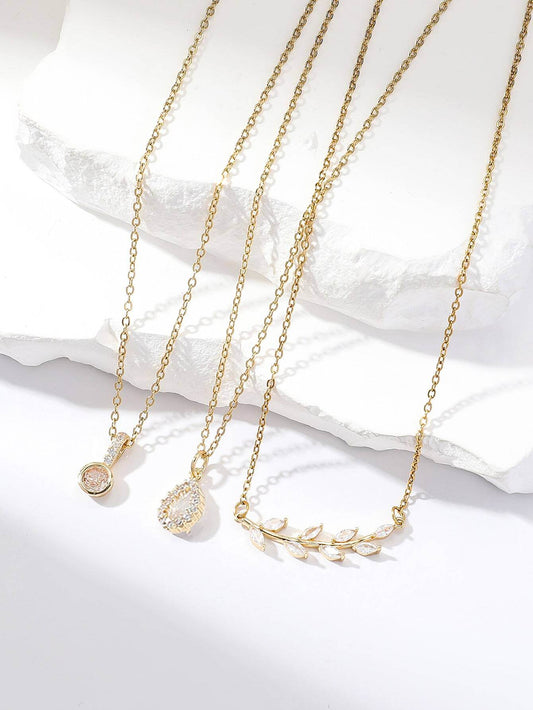 Juliana Premium  3 -Pc Set 18k Gold Plated Necklace