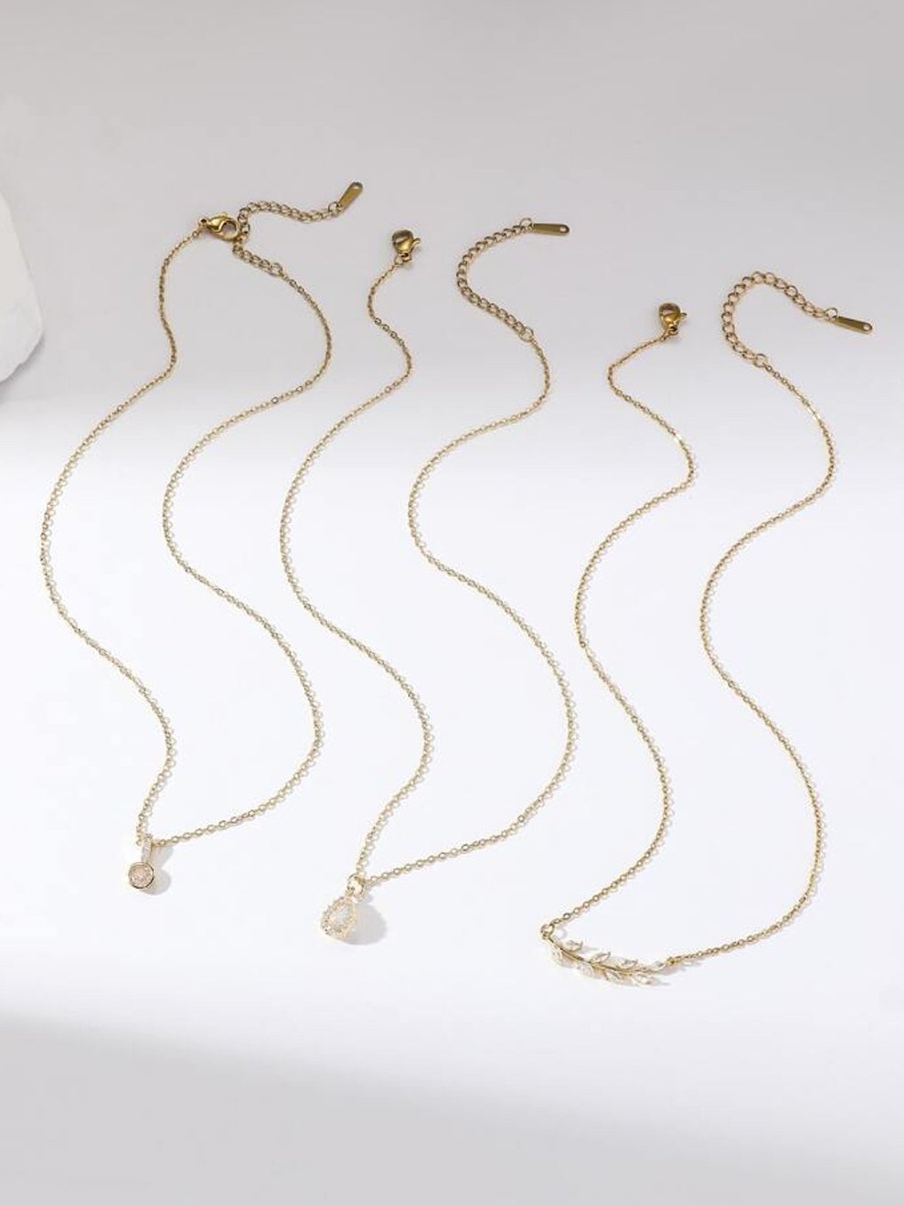 Juliana Premium  3 -Pc Set 18k Gold Plated Necklace