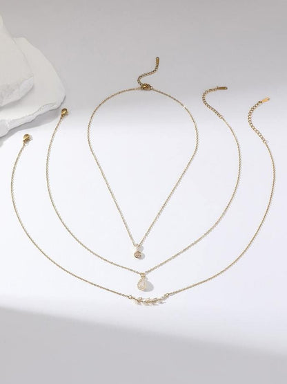 Juliana Premium  3 -Pc Set 18k Gold Plated Necklace