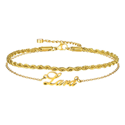 Personalized Name Layered Bracelet