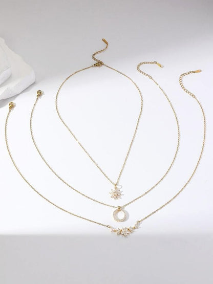 Annalyse Premium  3 -Pc Set 18k Gold Plated Necklace