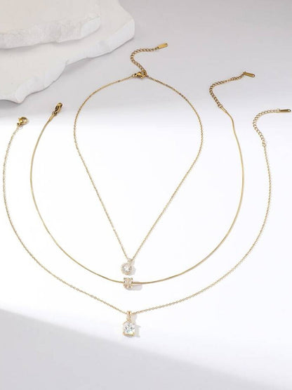 Aurelia Premium  3 -Pc Set 18k Gold Plated Necklace