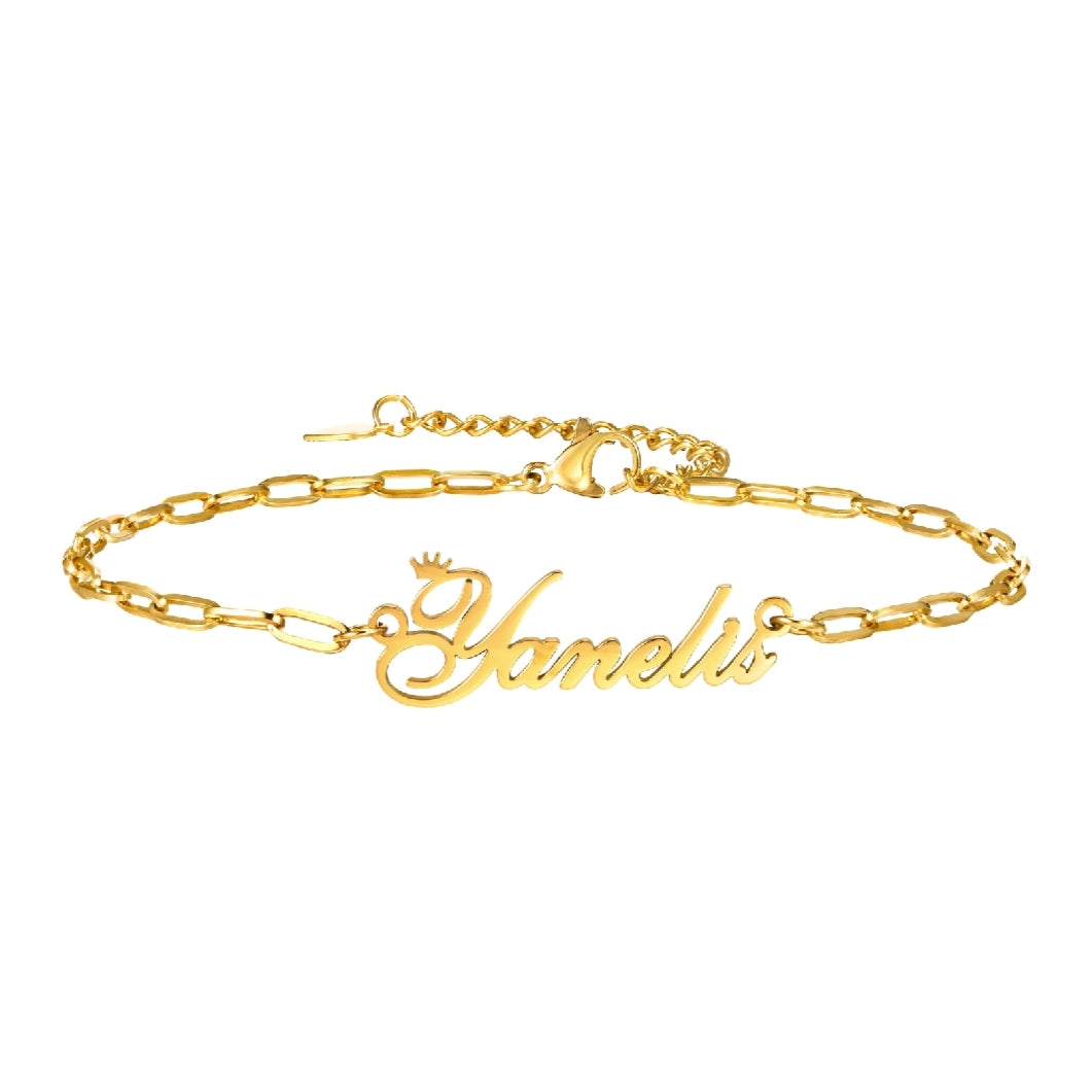 Personalized Paperclip Chain Name Bracelet