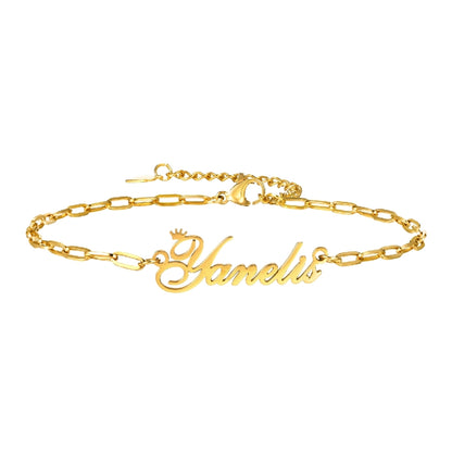 Personalized Paperclip Chain Name Bracelet