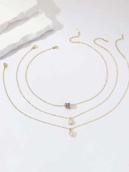 Arabella Premium  3 -Pc Set 18k Gold Plated Necklace