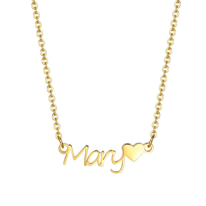 Personalized Name Necklace with Heart