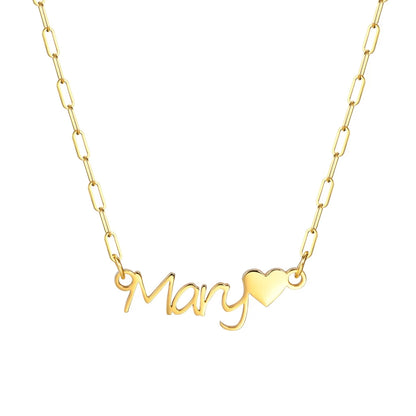 Personalized Name Necklace with Heart