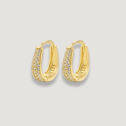 925 Sterling Silver Charry Classic Hoops -18k Vermeil Gold Plated